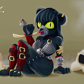 Furry assasin and Happy Pony . % Andre Ruiz Guerra tarafından hazırlanan Konsept Sanatı, Dijital Bo, Ve ama projesi - 07.28.2020