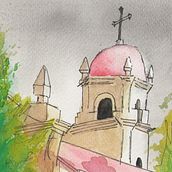 Mi Proyecto del curso: Dibujo arquitectónico con acuarela y tinta. Un proyecto de Arquitectura, Dibujo a lápiz, Ilustración arquitectónica y Pintura a la acuarela de Gabriel Muñoz - 27.07.2020