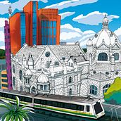 Este boceto sobre el Centro de Medellín. Autor: Jaime Eduardo Toro T. Mi Proyecto del curso: Ilustración arquitectónica: capta la personalidad de una ciudad. Un proyecto de Ilustración arquitectónica de JAIME EDUARDO TORO TOBÓN - 27.07.2020