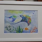 Mantarrayas. Un projet de Aquarelle de Denise Vera - 27.07.2020