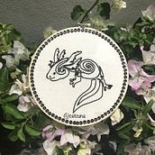 Ambystoma mexicanum . Embroider project by Monica Barbosa - 07.27.2020