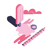 Nicole Rauen - Strawberry Ice Cream. Traditional illustration project by Nicole Rauen - 07.28.2020