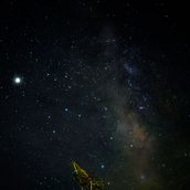 Via Lactea con torre Xalapa, Ver. Mexico. Photograph project by Mario Salvador - 07.28.2020