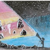 Contraste a la luz de la luna. Desenho projeto de laurahurtado816 - 28.07.2020