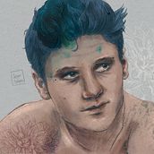 My project in Illustrated Portraits with Procreate course by Jean Solano. Un proyecto de Pintura digital, Ilustración tradicional, Bocetado y Pintura a la acuarela de Jeank Solano - 30.07.2020