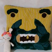 Mi Proyecto del curso: Bordado XL con aguja mágica Ein Projekt aus dem Bereich Stickerei, Dekoration von Innenräumen, Punch needle und Textildesign von Yamila Palma - 29.07.2020