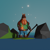 Meu projeto do curso: Modelagem de personagens low poly para videogames. Een project van 3D-karakterontwerp y  3D-modellering van Igor Costa de Faria - 29.07.2020