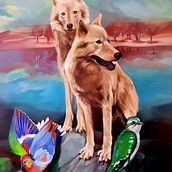 Lobos. Acr, and lic Painting project by Valentina Mendiburo - 07.29.2020