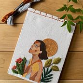 Lo Femenino (Libreta personalizada). Embroider, Acr, and lic Painting project by Ange Bravo Garrido - 07.25.2020