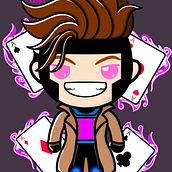 Gambit Kawaii. Traditional illustration project by Nilton Rodríguez - 07.29.2020