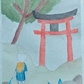 Mi Proyecto del curso: Ilustración en acuarela con influencia japonesa. Traditional illustration project by Fátima Núñez - 07.30.2020