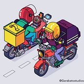 Delivery vector. Un projet de Illustration traditionnelle de Luis Barahona - 30.07.2020