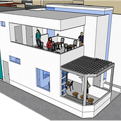 Book Café - Taller III. Een project van Architectuur van Frank Michael Vila Jhong - 30.07.2020