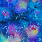 Constelaciones Zodiacales. Traditional illustration, and Watercolor Painting project by Daniela Oñate - 08.03.2020