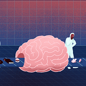 Is Brain a Computer?. Digital Illustration, and Traditional illustration project by Zoe Kulsariyeva - 07.31.2020