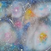 Galaxy. Watercolor Painting project by Sally Stokes - 07.31.2020