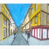 Mi Proyecto del curso: Paisajes urbanos en acuarela. Watercolor Painting project by David Blanco Vargas - 07.31.2020