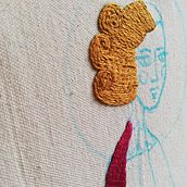 Proyecto de curso: Paso atrás. Embroider, and Traditional illustration project by Angela - 08.01.2020
