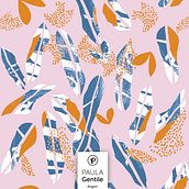 Paper Cut Out Leaves (disponible en @Patternbank) Ein Projekt aus dem Bereich Grafikdesign und Musterdesign von María Paula Gentile - 01.08.2020