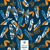 Dark Leaves (Disponible en @Patternbank) Ein Projekt aus dem Bereich Grafikdesign und Musterdesign von María Paula Gentile - 01.08.2020