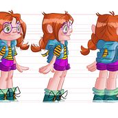 Chloe: Diseño de personaje . Animation, Lighting Design, Character Design, Digital Illustration, and Children's Illustration project by Frida A - 08.08.2020