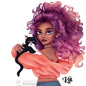 My project in Female Character Portraits in Procreate course - @kerrygolightly on Instagram. Digital Illustration, and Traditional illustration project by Kerry Jones - 07.31.2020