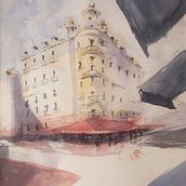 Mi Proyecto del curso: Dibujo arquitectónico con acuarela y tinta. Architecture project by Fabio Carobbio - 08.02.2020