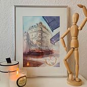 My project in Architectural Sketching with Watercolor and Ink course. Un progetto di Pittura ad acquerello di Olga Listrova - 02.08.2020