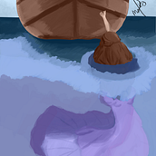 Meu projeto do curso: Pintura digital de personagens: The baby at the sea. Digital Drawing, and Digital Design project by Mikael Queiroz - 08.02.2020