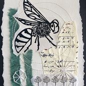 My project in Experimental Embroidery Techniques on Paper course. Collage, and Embroider project by Gretchen Buwalda - 08.03.2020