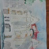 Viktoria-Luise-Platz, Berlin. Un progetto di Pittura ad acquerello di barash_amari - 03.08.2020