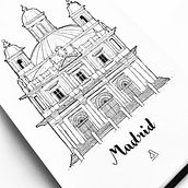 San Francisco El Grande, Madrid. Ink Illustration, Fine Arts, Drawing, Sketchbook, and Architecture project by Juan Manuel Durán - 08.04.2020