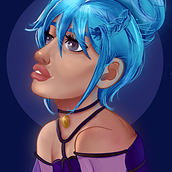 My project in Female Character Portraits in Procreate course. Un progetto di Illustrazione tradizionale di Veronica Vincenti - 05.08.2020