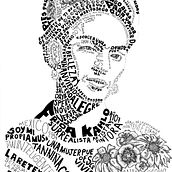 Mi Proyecto del curso: Retrato tipográfico dibujado a mano. Un proyecto de Diseño gráfico de glory_luz_garces - 06.08.2020