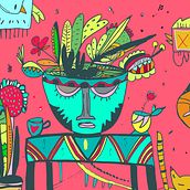 Flower Characters. Decoration, and Traditional illustration project by Mirjana Milosavljević - 08.06.2020