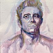 My project in Artistic Portrait with Watercolors course - James Dean. Pintura em aquarela projeto de benjamin_lynch17 - 06.08.2020