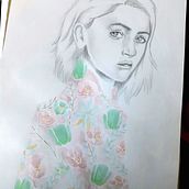 Mi Proyecto del curso: Retrato con lápiz, técnicas de color y Photoshop. Watercolor Painting project by marcoshenriquez.c - 08.06.2020