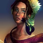 My project in Digital Fantasy Portraits with Photoshop course - thanks for these interesting lessons :):).  project by ewakozlowska86 - 08.07.2020