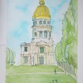 My project in Architectural Sketching with Watercolor and Ink course. Architectural Illustration project by ftolulope0 - 08.07.2020
