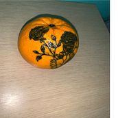 meu projeto de tatuagem iniciante a mão livre na laranja. Tattoo Design project by Gustavo Lorenzoni - 08.17.2020