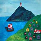 Mi Proyecto del curso: Ilustración de historias con papel. Las Islas Feroe. Projekt z dziedziny Ilustracje dla dzieci użytkownika Andrina Escalante - 09.08.2020