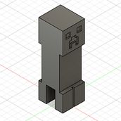 Mi Proyecto del curso: Introducción al diseño e impresión en 3D - Creeper. 3D Design project by Bruno Abner Domínguez - 08.09.2020