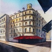 Mi Proyecto del curso: Dibujo arquitectónico con acuarela y tinta. Sketching, Drawing, Watercolor Painting, Architectural Illustration, Sketchbook & Ink Illustration project by edesca76 - 08.09.2020