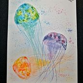 Medusas. Traditional illustration, and Watercolor Painting project by Larisa RP - 08.08.2020