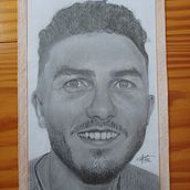 Retrato de mi gran amigo Edgar. Un proyecto de Dibujo a lápiz, Dibujo de Retrato y Dibujo realista de Kilian Díaz Medina - 06.06.2020
