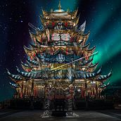 ⛩️ Santuario Sintoista ⛩️. Street Art, Fine Arts, Creative Consulting, Digital Design, Graphic Design, and Pixel Art project by Raúl Zaforas Paredes - 08.07.2020