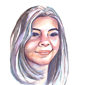 My project in Artistic Portrait with Watercolors course. Traditional illustration, and Watercolor Painting project by Isis Escobar Salcedo - 08.09.2020