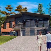 Cabaña en la montaña . Un projet de 3D , et Architecture de Santiago Rivera Rendon - 24.06.2020