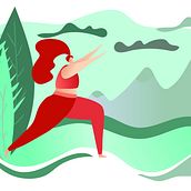 Relaxing in nature. Vector Illustration project by mydee77 - 08.10.2020