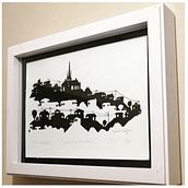 Enmarcado de un cuadro a tinta. . Arts, and Crafts project by Sebastian - 08.10.2020